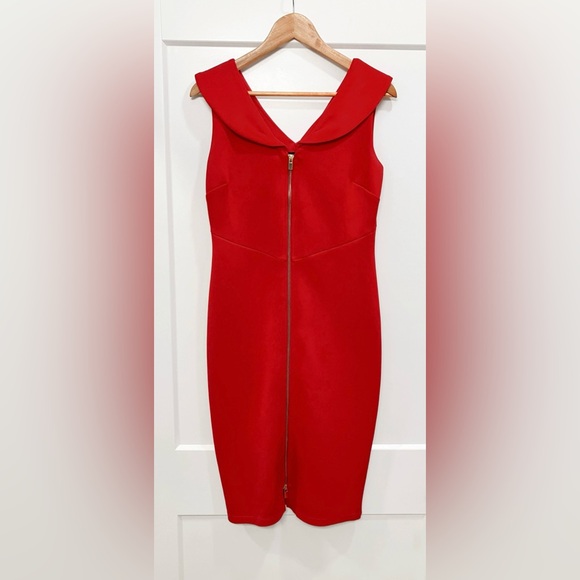 Enfocus Studio Red Peter Pan Collar Sheath Dress – Size 8 ❤️ - Picture 1 of 8